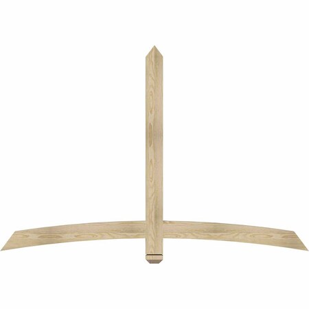 Ekena Millwork Bellingham Rough Sawn Timber Gable Bracket, Douglas Fir, 72"W x 48"H x 2"D x 4"F, 16/12 Pitch GBW072X48X0204BEL00RDF